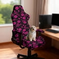 thumbnail image 2 of TSOVTHRID Pink Lips Love Heart Print Computer Game Chair Slipcovers 4 PCS Stretchy Office Chair Covers for Reclining Racing Gaming Chairs with Armrest Covers for Home Valentine's Day Decor, 2 of 7