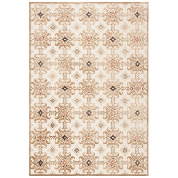 SAFAVIEH Paradise Jamison Geometric Area Rug, Caramel/Cream, 5'3" x 7'6"