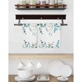 thumbnail image 3 of Teal Eucalyptus Kitchen Dish Towels for Drying Dishes Set of 3, Watercolor Spring Weeping Botanical Waffle Weave Microfiber Hand Tea Bathroom Towels Quick Dry & Absorbent Towel 15.7x23.6, 3 of 7