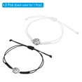 thumbnail image 3 of Uxcell Pulseras de Voleibol, 2 Pcs Regalos de Voleibol Pulseras Trenzadas en Negro y Blanco, 3 of 6