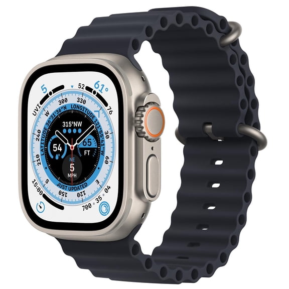 Pre-Owned Apple Watch Ultra 49mm GPS Cellular Titanium Case - Ocean Band Good - Midnight (Good)