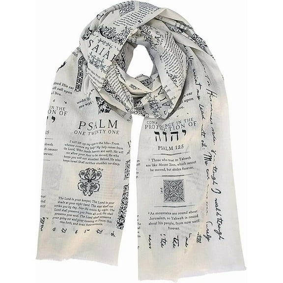 Hand-made Christian scarves, prayer scarves for protecting Bible verses | Christian prayer scarves, lightweight scarves for friends at holiday parties.