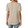 thumbnail image 4 of Fantaslook Women Blouses Dressy Casual Summer Short Sleeve Shirts Crew Neck Pleated Tunic Tops, 4 of 8