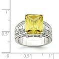 thumbnail image 2 of 925 Sterling Silver Yellow Cubic Zirconia Cz Ring Stone, 2 of 6
