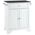 thumbnail image 1 of Pemberly Row Modern Wood Portable Kitchen Island in White / Black, 1 of 7