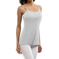 thumbnail image 6 of Charmo Women's Basic Cami Adjustable Spaghetti Strap Built in Bra Tank Top 2 Pack, 6 of 7
