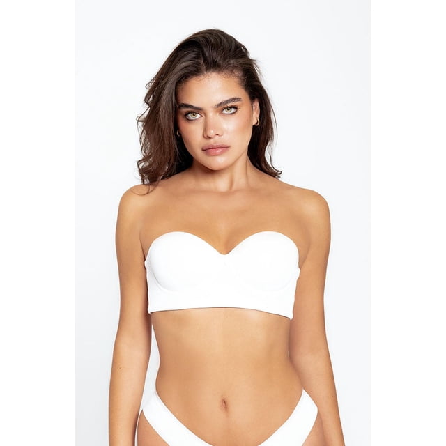 Brassier Balconet Strapless Copas Microfibra 021899 Diane & Geordi Colombia Blanco 36