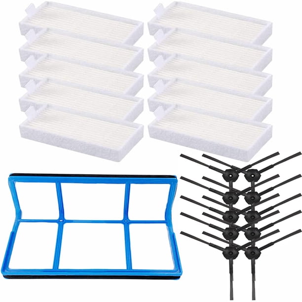 Electropan Kit de cepillo de filtro de vacío de repuesto para aspiradora robótica ILIFE V3 V3s V3s pro V5 V5s V5s pro Piezas de repuesto para robot aspirador ILIFE Filtros de vacío Ilife V3s