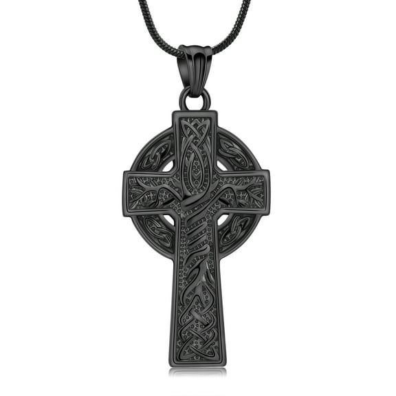 Retro Style Cross Urn Necklaces For Ashes Celtic Knot Cross Cremation Jewelry For Ashes Memory Jewelry For Women Men