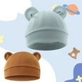 thumbnail image 3 of Autumn and Winter Baby Beanie Comfortable Breathable and Fetal Baby S6K4 Months 0-6 Bear Healthy Head, 3 of 7