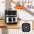 thumbnail image 3 of 8Qt Large Digital Air Fryer, 8-in-1 Stainless Steel Cooking Pot with Viewing Window, Touchscreen, 180-400°F, Non-Stick & Dishwasher-Safe, Black, 3 of 8