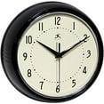 thumbnail image 2 of Infinity Instruments Round Retro Wall Clock, Black, 2 of 2