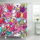 thumbnail image 1 of ABPHQTO Graffiti Girlish Doodles Childish Girl Power Crazy Linear Collage Cortina de ducha de baño 165x180 cm ABPHQTO PKNMT66x72Shower-7920, 1 of 2