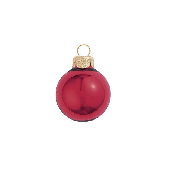 4ct Shiny Burgundy Red Glass Ball Christmas Ornaments 4.75" (120mm)
