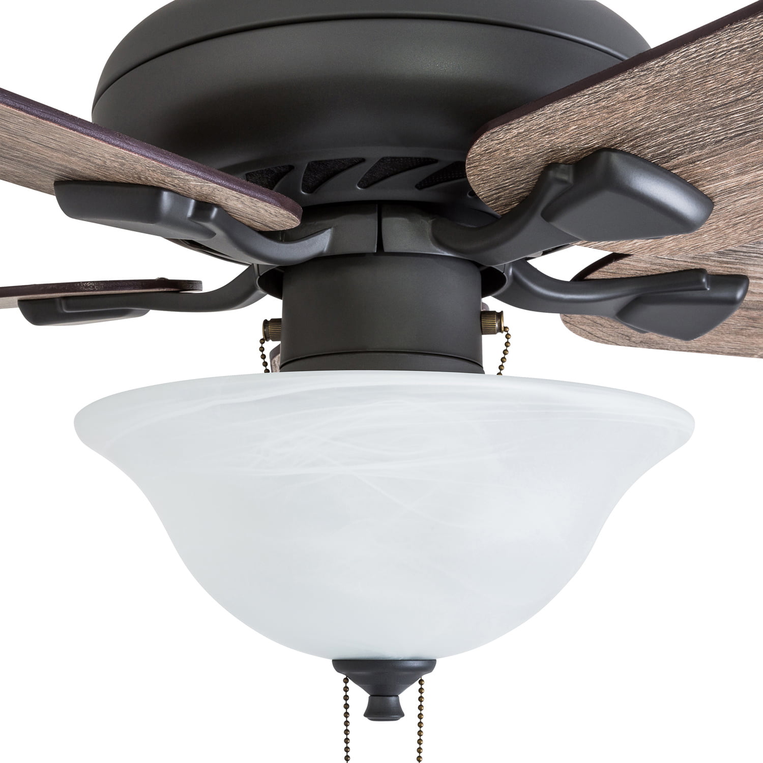 Prominence Home 50764-35 Boulder Ridge Farmhouse 52-Inch Aged Bronze Indoor  Ceiling Fan, LED Bowl Light with Barnwood/Tumbleweed Blades and 3 speed 