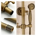 thumbnail image 3 of Classic Shower Set Antique Brass Bathroom Shower Faucet System Set Rainfall Shower Head Handheld Spray 2 Knobs Mixing ,Effortless Installation, 3 of 6
