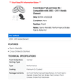thumbnail image 2 of Front Brake Pad and Rotor Kit - Compatible with 2003 - 2011 Honda Element 2004 2005 2006 2007 2008 2009 2010, 2 of 2