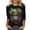 Multicolor#6, variant on Feancey 3/4 Length Sleeve Womens Tunic Tops Trendy Mask Print New Orleans Tee Shirts Mardi Gras Novelty Graphic Tee Carnival Themed T-Shirts Multicolor XXL