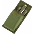 thumbnail image 1 of Pieces - Stainless Steel Folding Cutlery for Camping, Picnic, Knives, Forks, Spoons (Army Green), 1 of 5