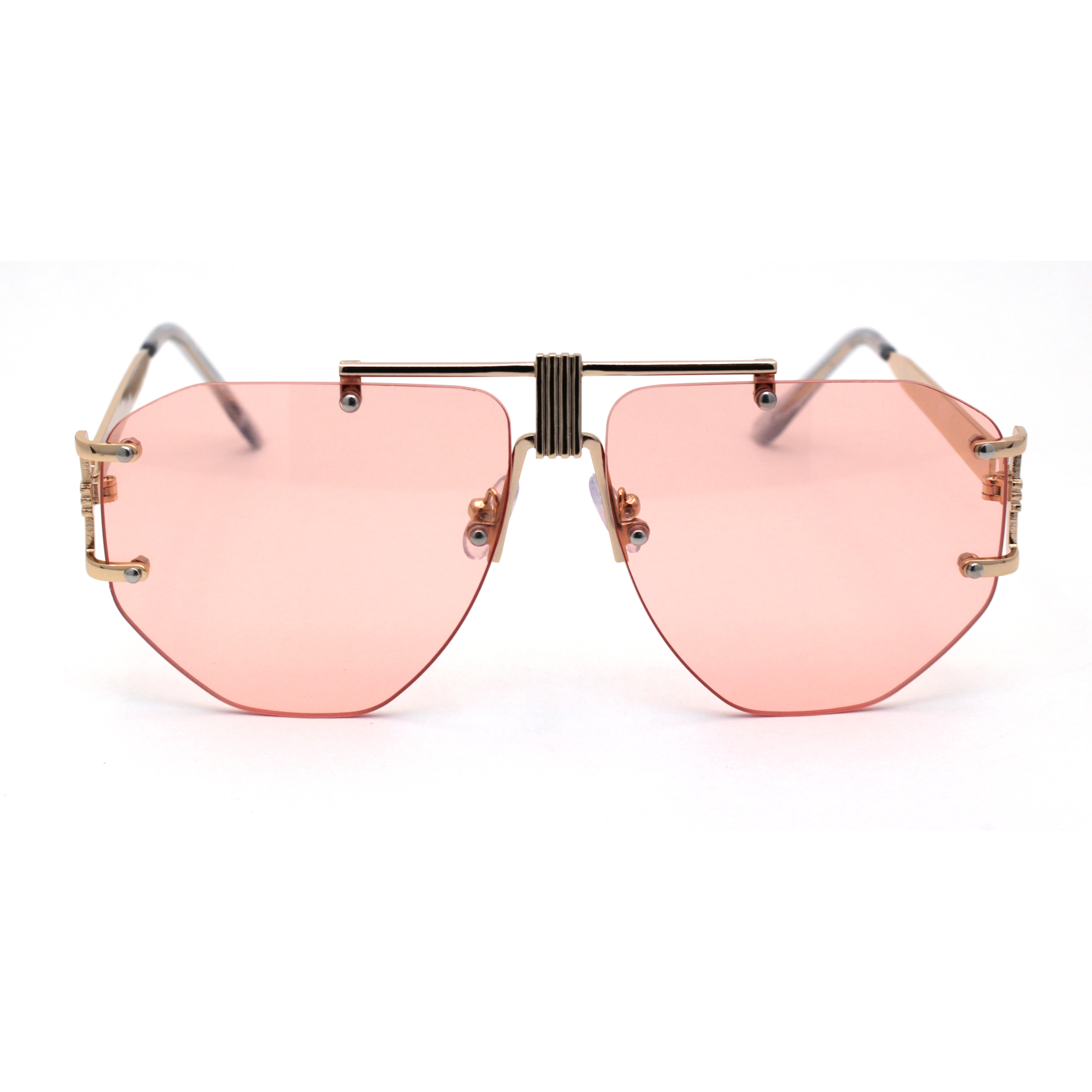 2023 New Oversize Clear Pink Sunglasses for Women Gradient Square Bee Sun  Glasses Superstar Luxury Brand