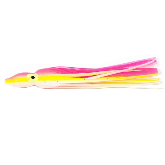 Boone 14190 Squid Skirt 4 1/4" 5 Pk Pink Pearl Ylw. Stripe 4 1/4"