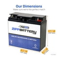 thumbnail image 2 of Zipp Battery 12V (12 Volt) (12 Volts) 18Ah SLA Battery replaces Wp17-12 D5745 6dzm17 Lcr12v17cp Ca12180, 2 of 9