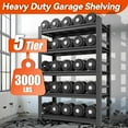 thumbnail image 4 of SONGMY Garage Shelving Units and Storage 5 Tier Adjustable Storage Shelves Heavy Duty Metal Shelving Utility for Garage Warehouse Pantry Basement, Black (47.24" W*18" D*78" H), 4 of 8