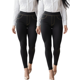 thumbnail image 1 of SET DE 2 LEGGING GRUESO DE MUJER AZUL Y NEGRO DISEÑO MEZCLILLA UNITALLA, 1 of 9