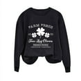 thumbnail image 4 of Ecqkame Patrick's Day Sweatshirts Floral Printed Shirt Casual Irish Gift Long Sleeve Crew Neck Graphic Pullover Tops B-Black XS, 4 of 4