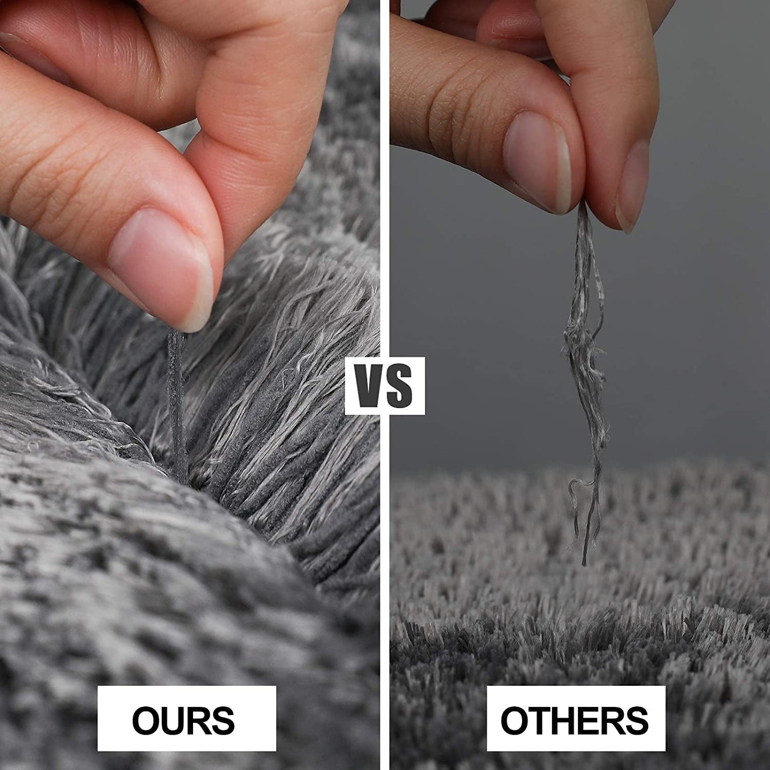 Bath Rugs for Bathroom Non Slip, Microfiber Washable Gray Large Bathroom Mat, Absorbent Shaggy Shower Floor Mat, Bath Rug Runner 16"X24"