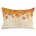 thumbnail image 2 of Orange Botanical Fall King Size Pillow Cover, Pillowcase Protectors with Zipper, Breathable Decorative Throw Pillow Case Cover, Thanksgiving Maple Leaf Vintage Pillow Shams for Couch Sofa 20x36Inch, 2 of 8