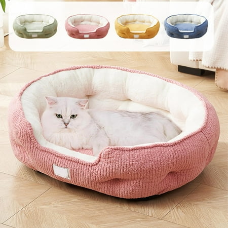 KOYPTL Calming Dog Bed for Medium to Large Dogs Orthopedic Washable Pet Bed with Anti-Slip Bottom Indoor Soft Cat Bed with Removable Cover