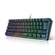 thumbnail image 1 of Teclado Mecánico De Membrana, Teclado De Computadora De 61 Teclas Con Cable USB N Key Rollover Contour Keycaps RGB Compacto Para Juegos, 1 of 7