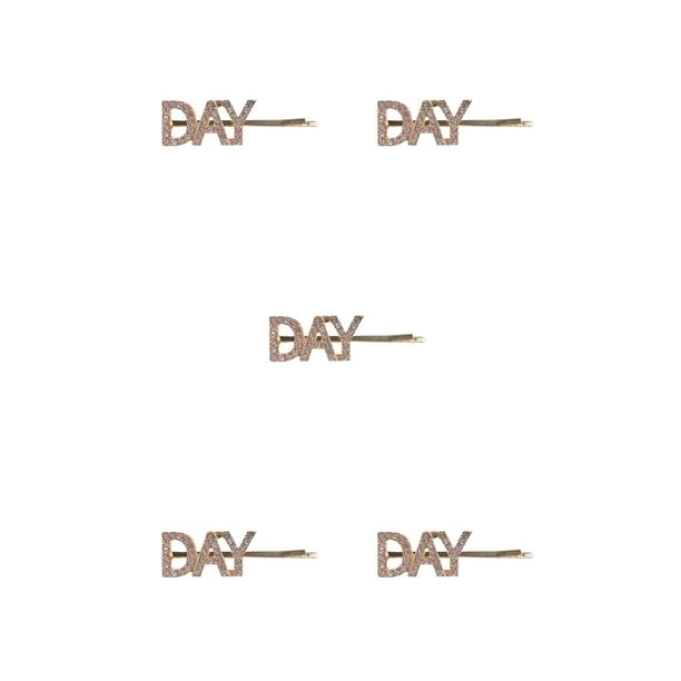 Qarigey Alfileres de aleación con letras encantadoras, Clip portátil hermoso para la cabeza, herramientas de estilo multifuncionales delicadas y Type2 NO2 Qarigey CBP301162