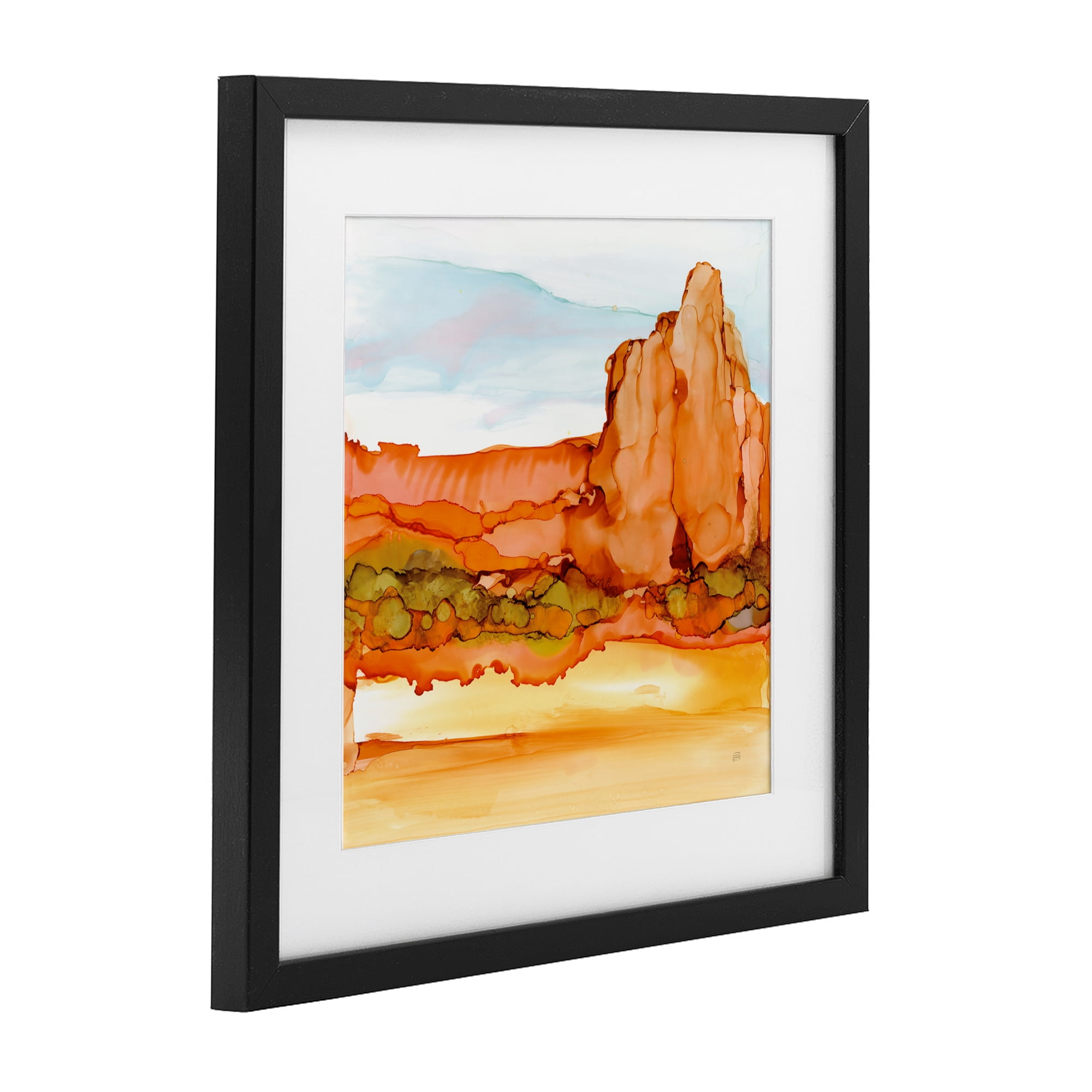 Stupell Industries Earthy Desertscape Illusion Black Framed Print Under Glass, design by Chris Paschke