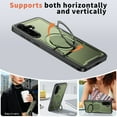 thumbnail image 5 of for Samsung Galaxy A55 Case with Kickstand [Military Grade Drop Protection] [Magnetic Compatible with Mag-Safe] Shockproof Phone Case with Secure Ring Holder for Samsung Galaxy A55, Green, 5 of 6