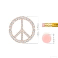thumbnail image 3 of ANGARA Natural Prong-Set Diamond Peace Sign Pendant in 14K Rose Gold for Women (Size-1.3mm| Color-G| Clarity-VS2) | April Birthstone, Anniversary, Jewelry Gift for Women | Natural Diamond Necklace, 3 of 7