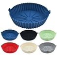 thumbnail image 5 of 2Pcs Reusable Fryer Silicone Liner High Temperature Resistant Fryer Silicone Pot with Handles Large Red 21.5 x5.5cm, 5 of 5