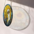 thumbnail image 4 of Stained Glass Window Hanging - Halloween Decoration Moon Night Ghost Suncatcher for Door Garden Spooky Blue Yellow Sun Catchers Gothic Decor Horror Gifts for Women Men Friend Boy, 4 of 6