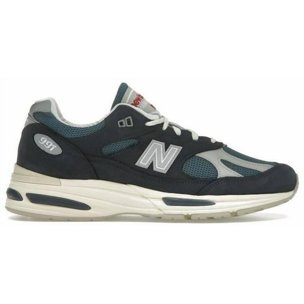 Size 11 - New Balance 991v2 Made in England Vintage Sport Pack - Navy