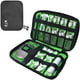 thumbnail image 1 of Bolsa organizadora de cables de viaje Luxtude, bolsa organizadora de cables plana, estuche portátil para dispositivos electrónicos, artículos esenciales de viaje para guardar cables, color negro., 1 of 1