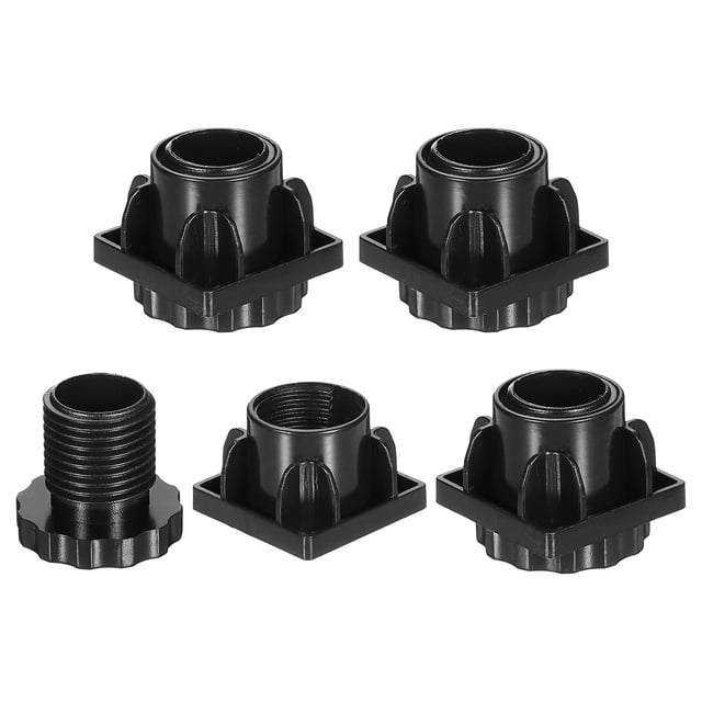 Patas niveladoras Uxcell, inserto cuadrado de tubo de plástico para nivelar muebles 30x30mm