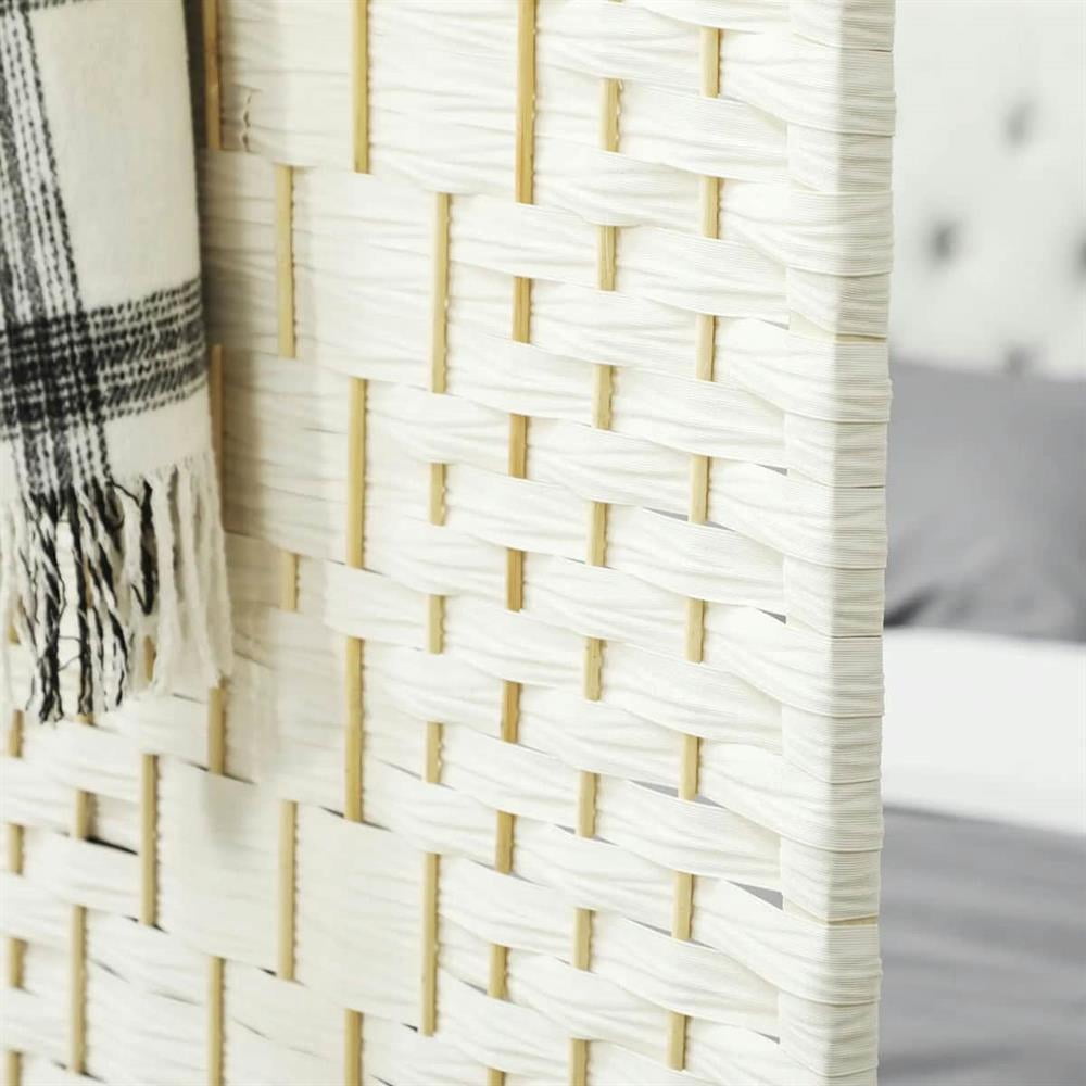 GVN Room Divider Screen,Folding Room Divider Screen 3 Panel 6' Tall Privacy Screen Freestanding Wood Partition, White