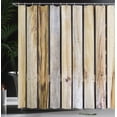 thumbnail image 4 of Ambesonne Rustic Shower Curtain, Country Timber Fence, 69"Wx75"L, Brown, 4 of 5
