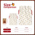 thumbnail image 3 of Rocae Gold Snowflake Stripes for Christmas Drawstring Linen Gift Bag with Drawstrings Treat Bag Goody Present Bags for Christmas Party Favor-Small, 3 of 9