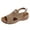 A-Khaki603, variant on Womens Wedge Sandals Casual Soft Flexible Open Toe Dual Hook Loop Leather Wedge Sandals Summer Daily Everyday Wear Sandals