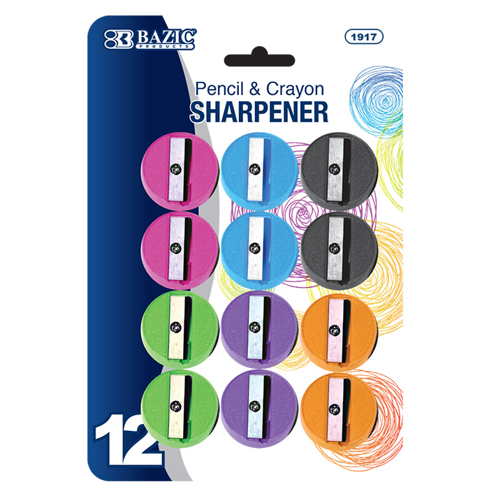 New 400215 Round Pencil Sharpener (12 / Pack) (24Pack) School Supplies