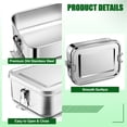thumbnail image 2 of Vesteel Stainless Steel Bento Box, 47oz Lunch Box Metal Food Storage Container with Removable Dividers, Portable & Leak-Proof Meal Prep Container with 3 Compartment, 2 of 8
