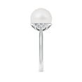 thumbnail image 3 of ANGARA South Sea Cultured Pearl Ring with Trio Diamonds in 14K White Gold for Women | June Birthstone, Birthday, Anniversary, Jewelry Gift for Women | Pearl Ring, 3 of 8
