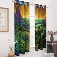 thumbnail image 2 of Green Fields Window Curtain Panels Grommet Blackout Curtains Blackout Curtains for Living Room, 2 of 7
